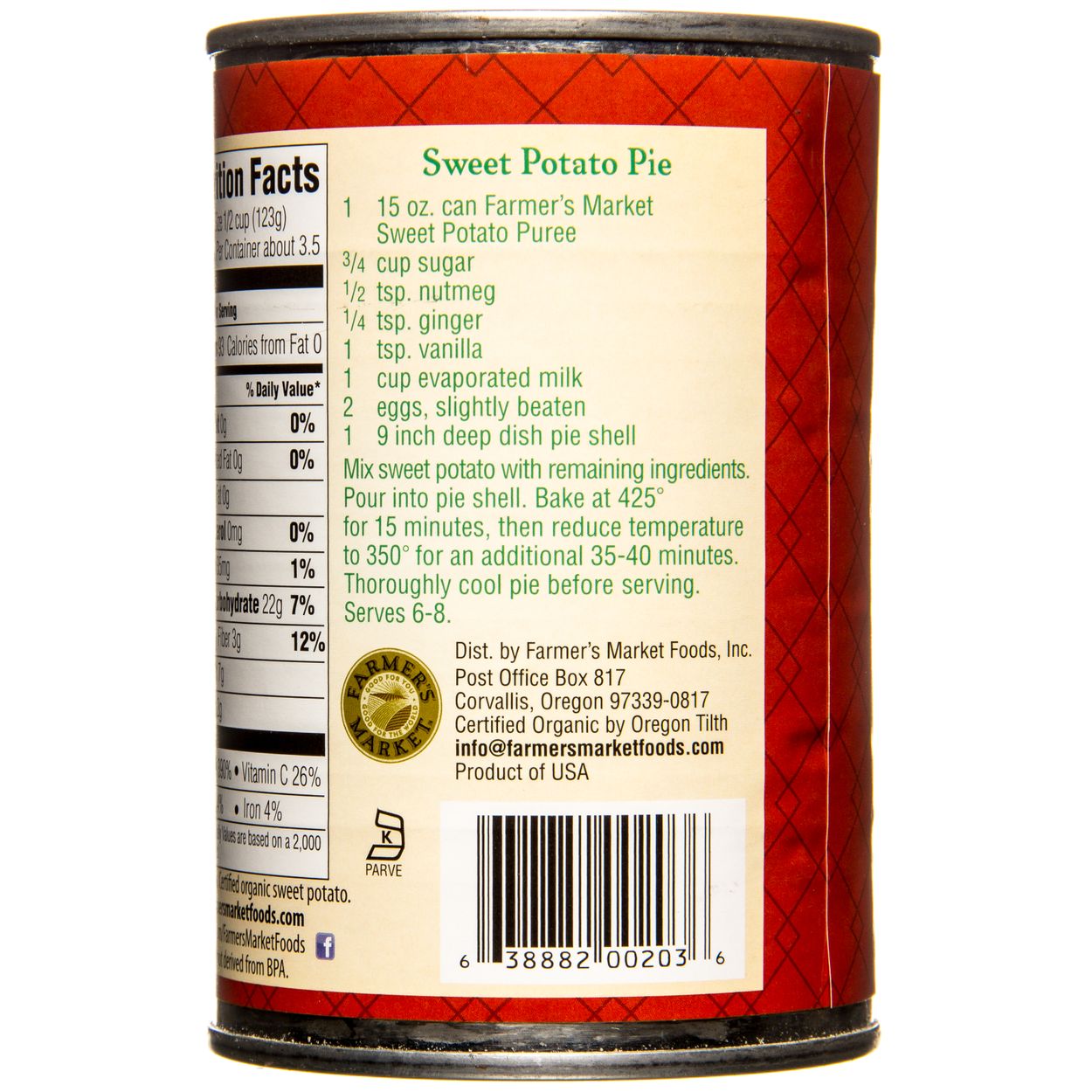 Farmer S Market Sweet Potato Puree Organic Azure Standard