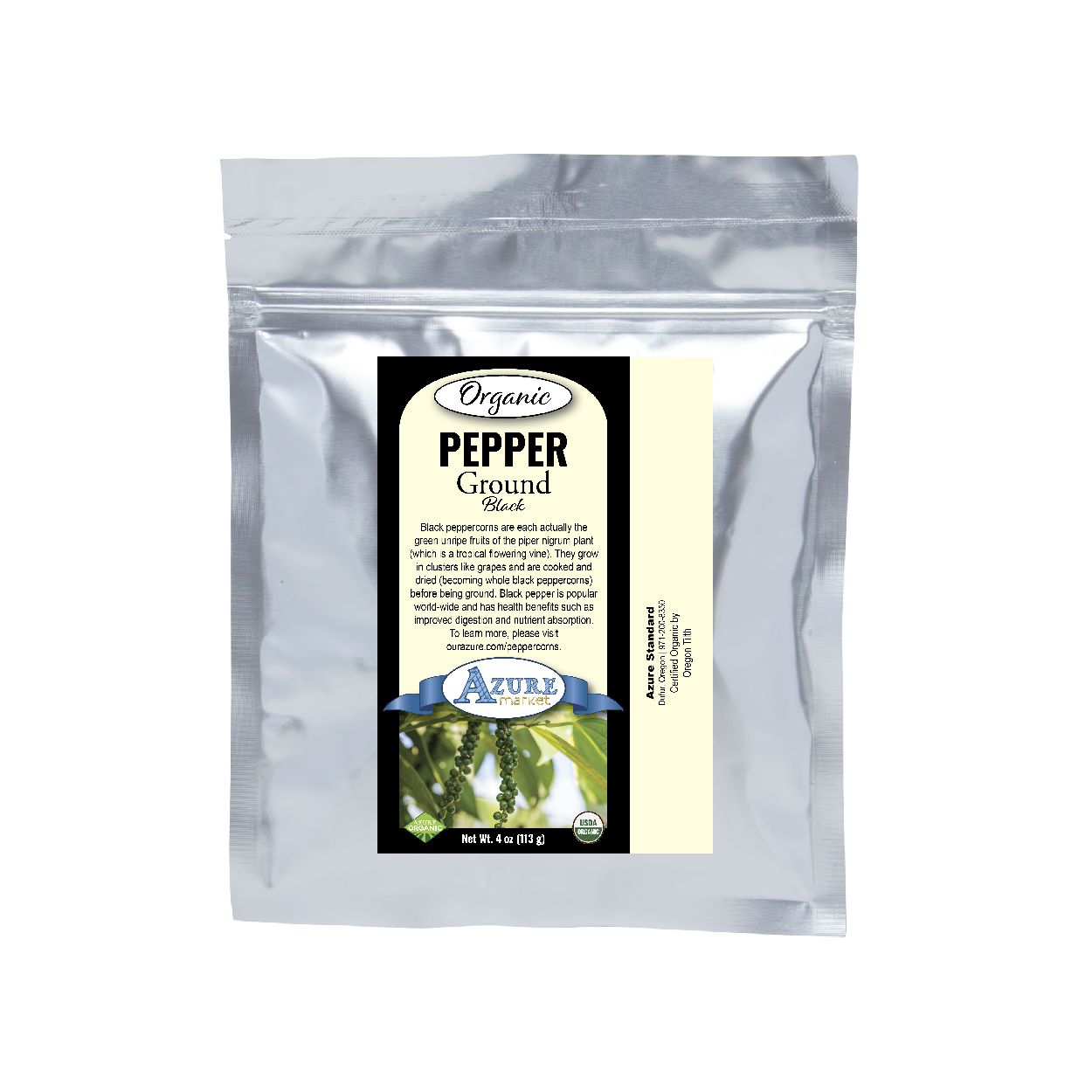 Azure Market Organics Pepper, Ground Black, Organic - Azure Standard