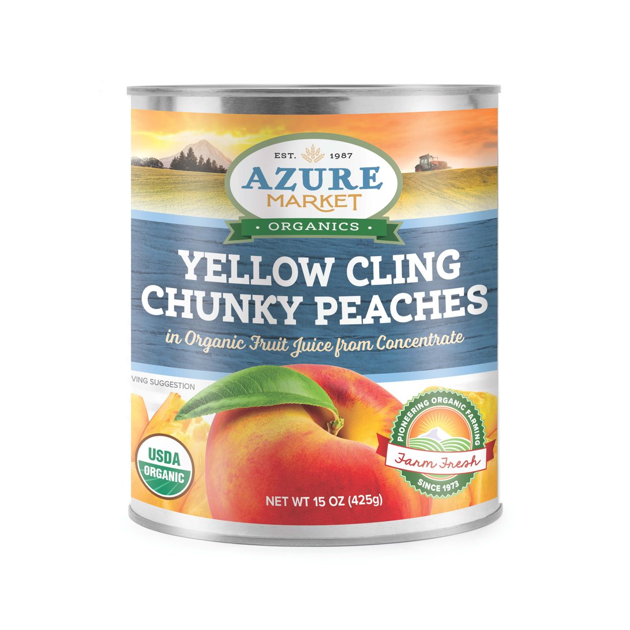 Azure Market Organics Chunky Peaches in Peach and Pear Juice