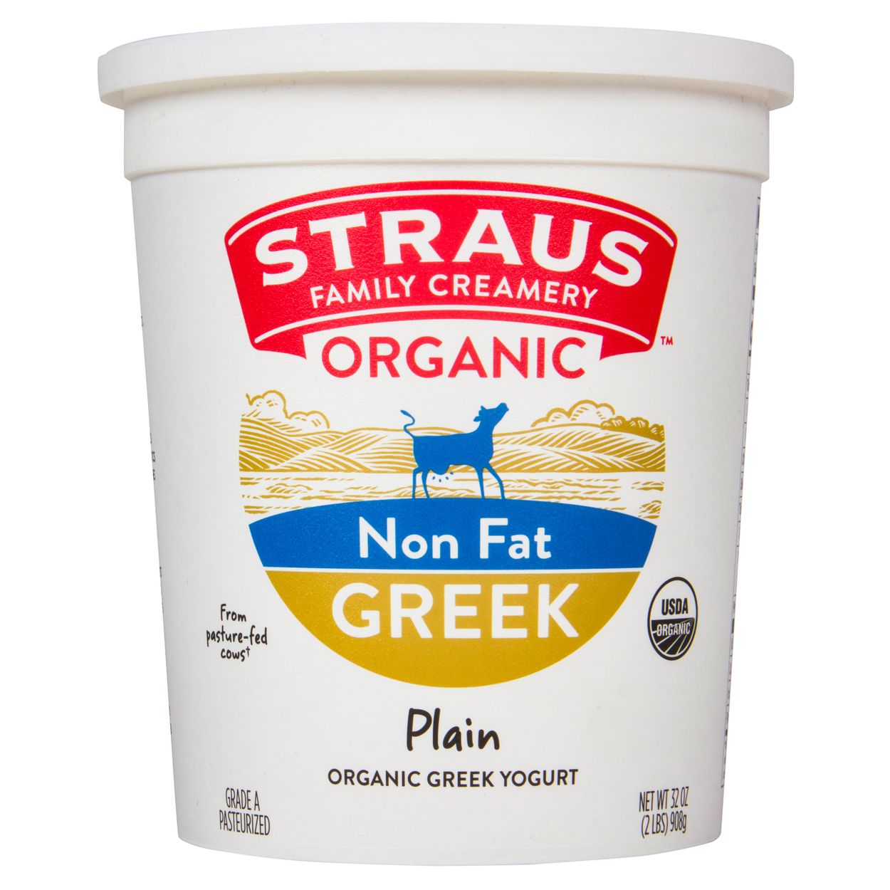 Straus Family Creamery Greek Yogurt Nonfat Plain Organic Azure Standard