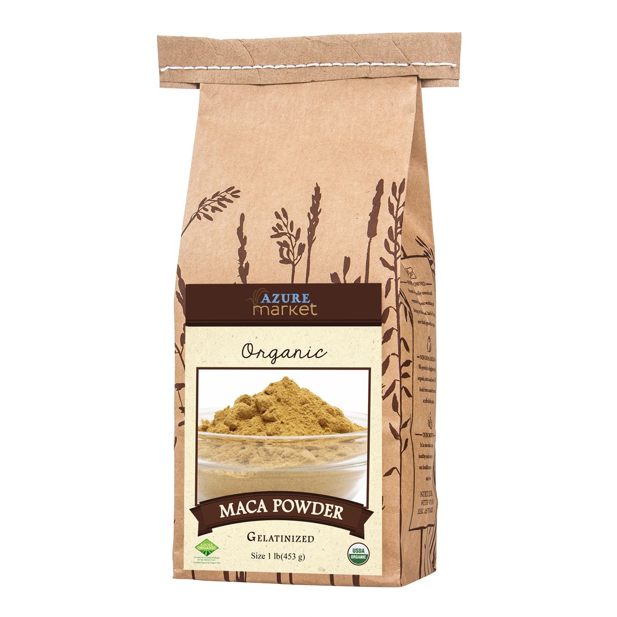 Azure Market Organics Maca Powder Gelatinized Organic Azure