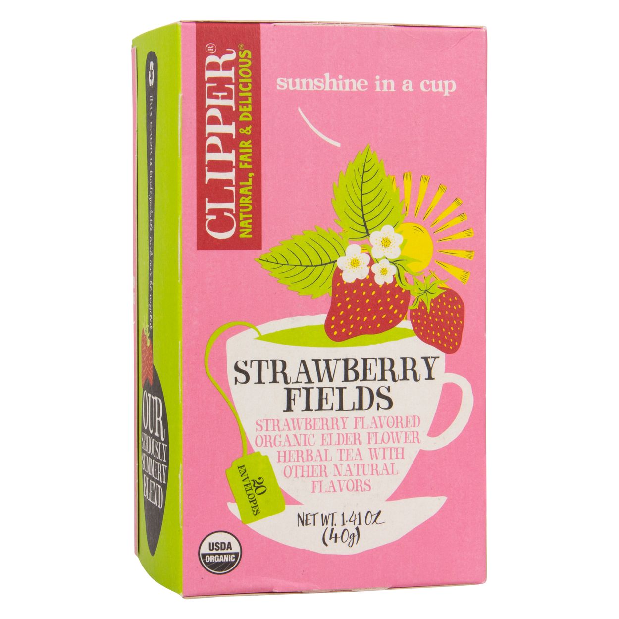 Clipper Strawberry Fields, Herbal Tea, Organic - Azure Standard