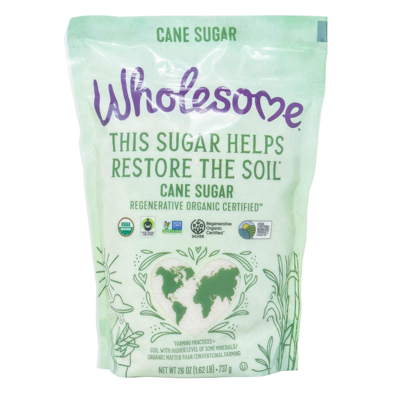 Wholesome Sweeteners Cane Sugar, Regenerative Organic - Azure Standard