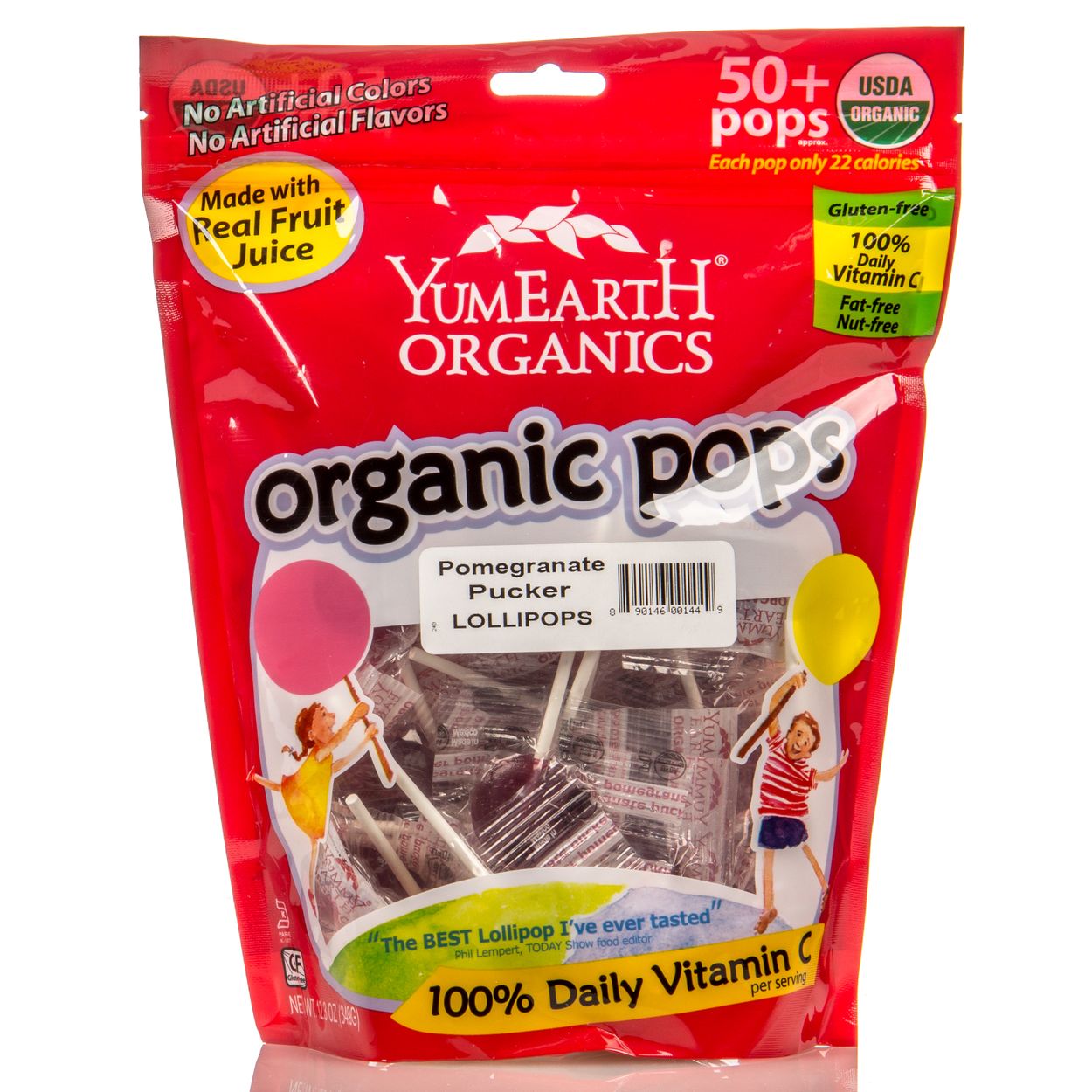 Yum Earth Lollipops, Pomegranate, Organic - Azure Standard