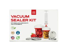 Vacuum Sealer Kit with Regular and Wide Mouth Jar Attachments