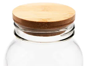 Wooden Bamboo Storage Stopper Lids, Regular Mouth