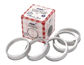 Jar Bands/Rings, Wide Mouth, Stainless Steel