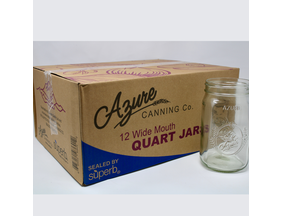 Azure Canning Co. Canning Jars, Quart, Wide Mouth (JARS ONLY, no