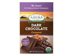 Azure Market Organics Dark Chocolate Bar Caramel 55%, Sweetened