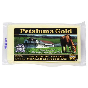 Petaluma Gold Mozzarella Cheese, Part Skim Low Moisture, Pasture Raised -  Azure Standard