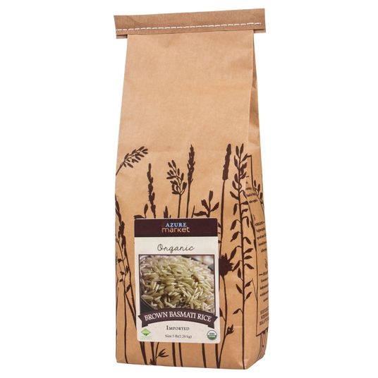 Azure Market Organics Rice, Basmati Brown, Imported, Organic