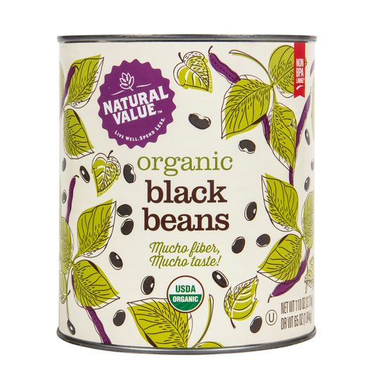 Natural Value Black Beans (BIG can), Organic Azure Standard