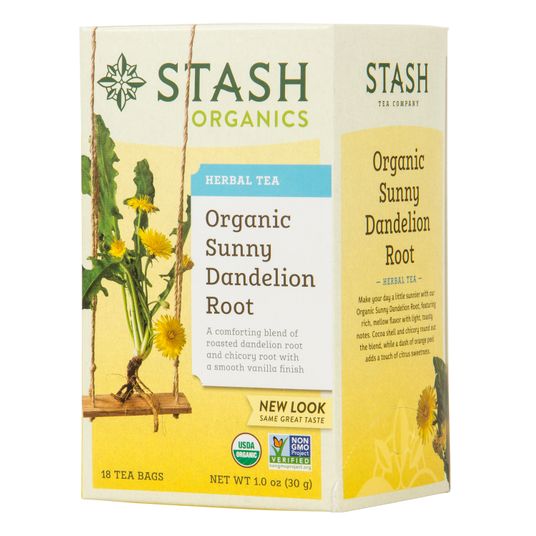 @@Stash Tea Sunny Dandelion Root Herbal Tea, Organic - Azure Standard