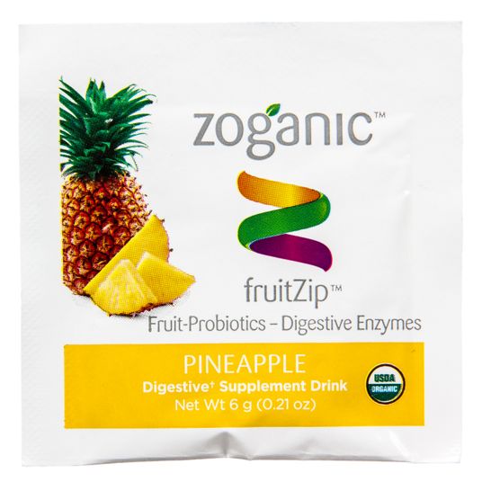 Zoganic FruitZip, Drink Mix, Pineapple, Digestive - Azure Standard