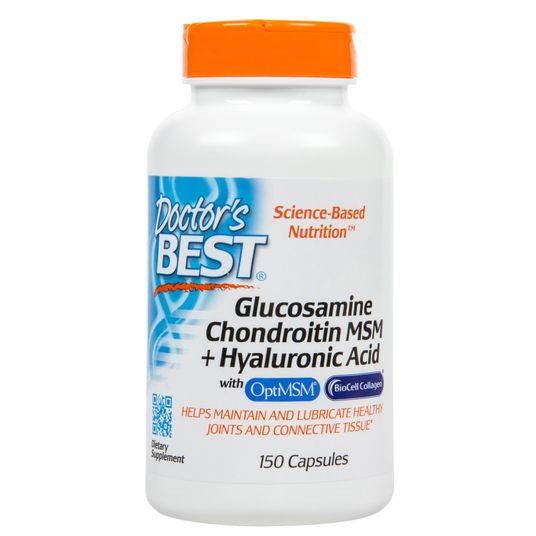 Doctor's Best Glucosamine Chondroitin MSM + Hyaluronic Acid Azure