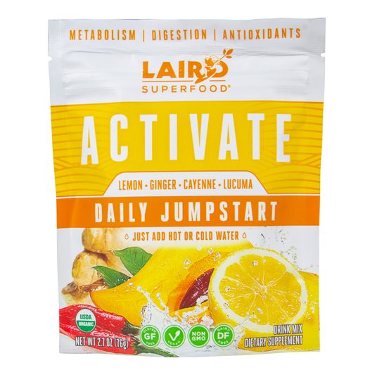 Laird Superfood Activate, Daily Jumpstart, Powder, Organic Azure