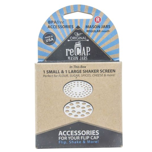 reCAP Mason Jar Shaker Inserts, Regular Mouth, Silver - Azure Standard