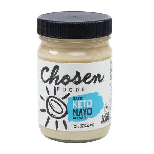 Chosen Foods Classic Keto Mayonnaise with MCT Oil, Gluten & Dairy Free,  Low-Carb, Keto & Paleo Diet Friendly, Mayo for Sandwiches, Dressings and