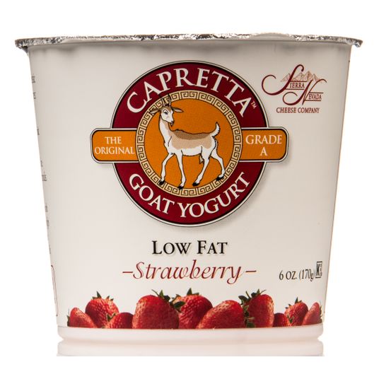 Sierra Nevada Cheese Company Capretta, Goat Yogurt, Low Fat, Strawberry