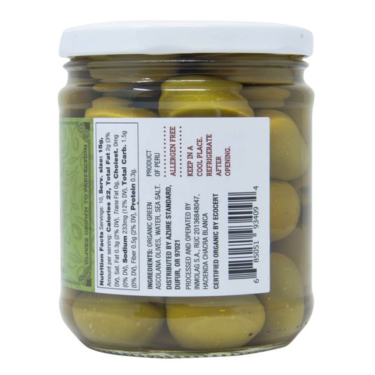 Azure Market Organics Jumbo Green Olives, Organic - Azure Standard
