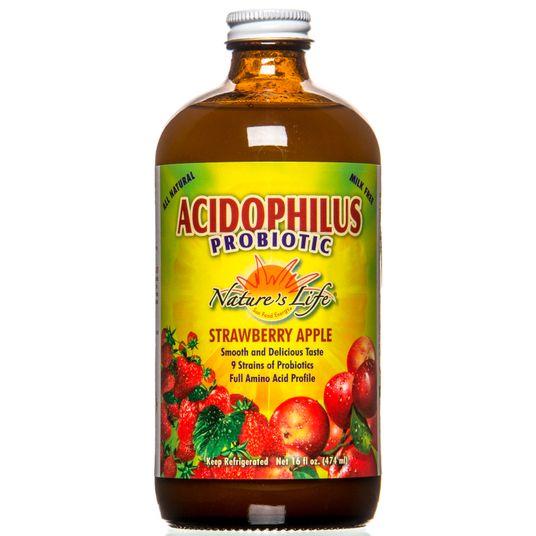 Nature's Life Acidophilus Liquid, DairyFree, StrawberryApple Azure
