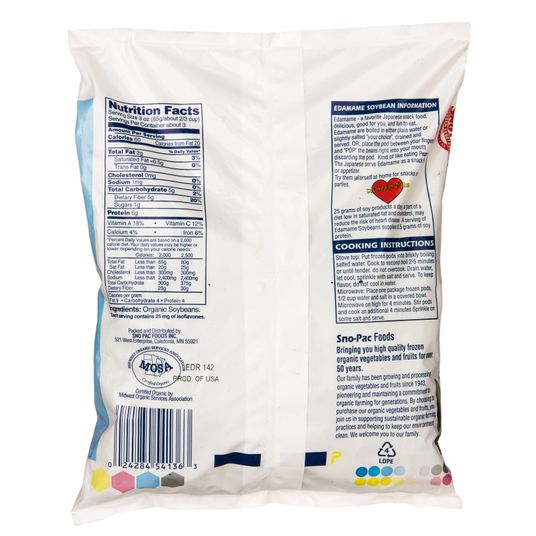 SnoPac Edamame (with pod), Frozen, Organic - Azure Standard