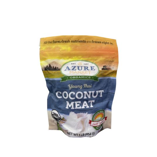 Azure Market Organics Coconut Meat, Young Thai, Frozen, Organic