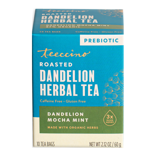 Teeccino Dandelion Mocha Mint, Roasted, Herbal Tea Bag - Azure Standard