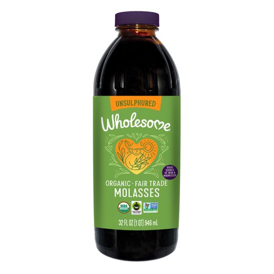 Wholesome Sweeteners Molasses, Blackstrap, Organic, Fair Trade Azure