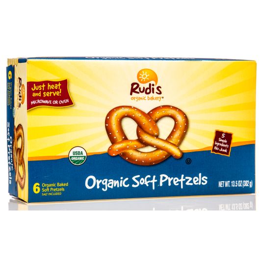 Rudi's Bakery Pretzels Soft Plain, Frozen, Organic Azure Standard