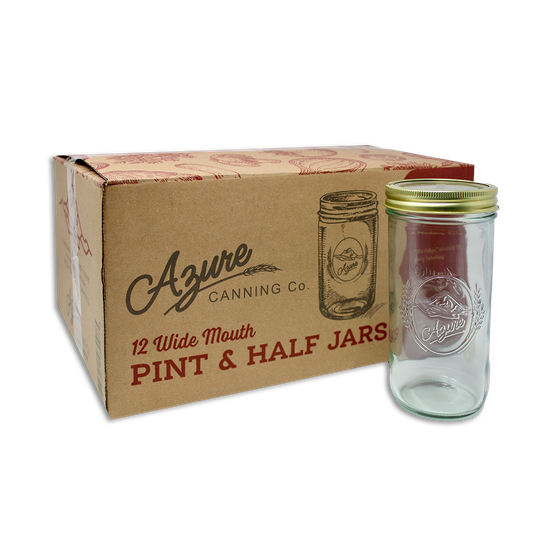 Azure Canning Co. Canning Jars, Pint and Half, Wide Mouth (with