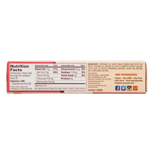 stick of butter nutrition label