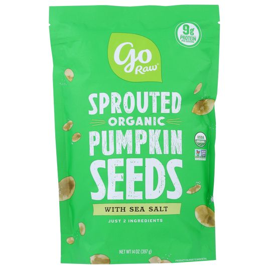 Go Raw Pumpkin Seeds Sprouted Sea Salt Organic Azure Standard