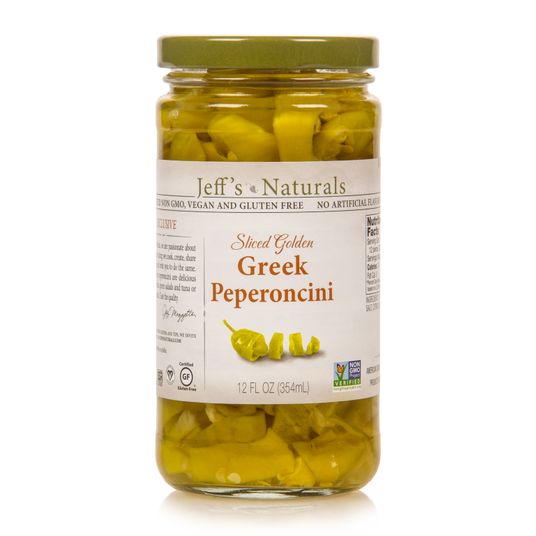 Jeff's Garden Golden Greek Peperoncini, Sliced - Azure Standard