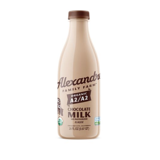 ミルク Alexandre Family Farm Chocolate Whole Milk, A2, Pasture Raised
