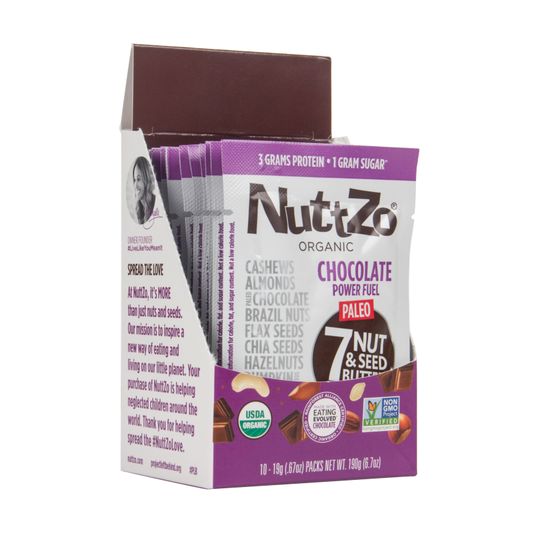 NuttZo Seven Nut & Seed Butter, Chocolate, 2Go Power Fuel, Smooth