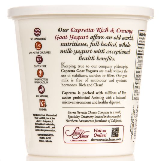 Sierra Nevada Cheese Company Capretta Goat Yogurt Rich Creamy Azure Standard