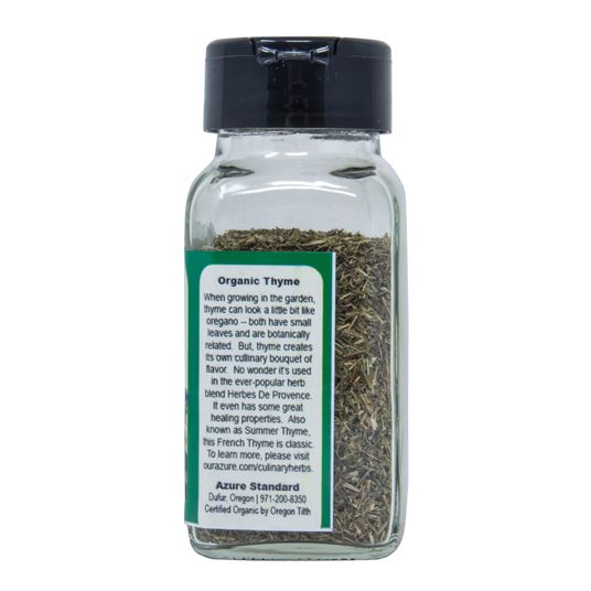 Azure Market Organics Thyme Leaves, Fine Cut, Organic - Azure Standard