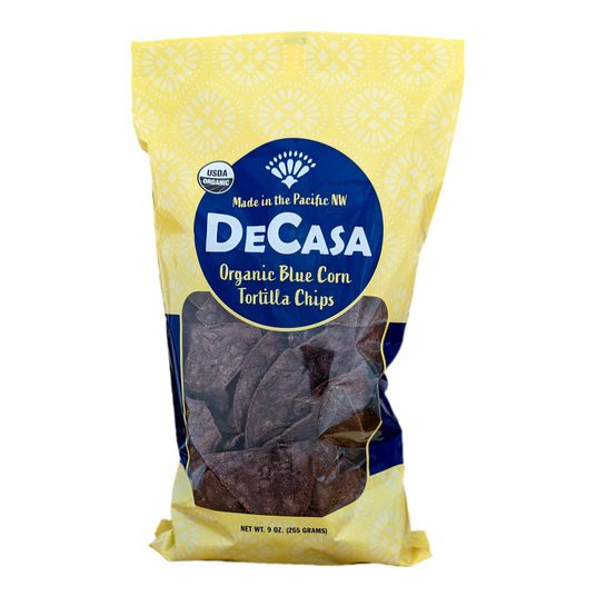 De Casa Tortilla Chips, Blue Corn, Organic - Azure Standard
