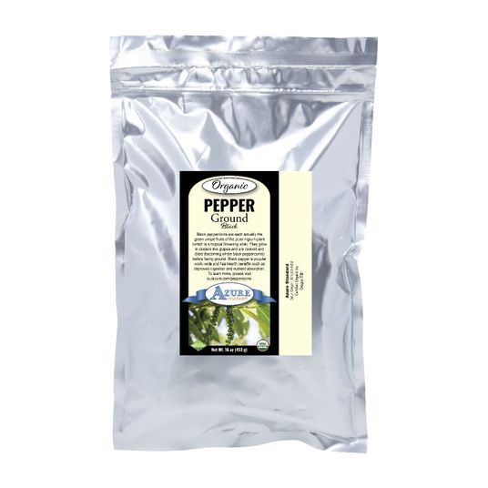 Pepper, Ground Black, Organic, 1 lb