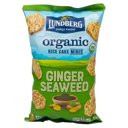 Lundberg Mini Rice Cakes, Ginger Seaweed, Organic - Azure Standard