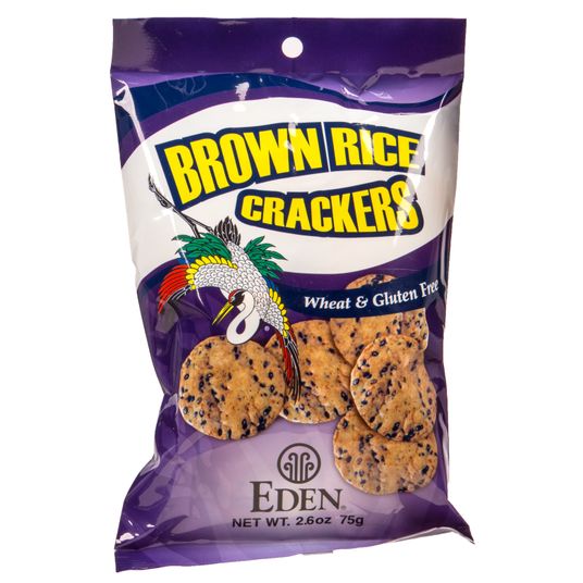 Eden Foods Brown Rice Crackers, Tamari, Wheat & Gluten Free - Azure ...