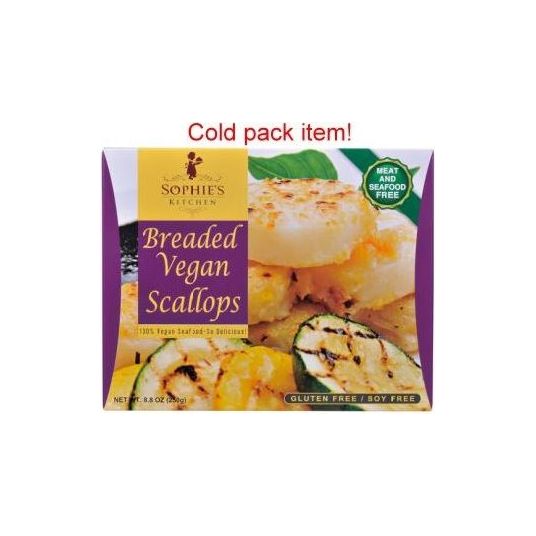 Sophie's Kitchen Scallops, Breaded, Vegan, Frozen Azure Standard