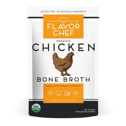 The Flavor Chef Bone Broth, Chicken, Organic, Frozen Azure Standard