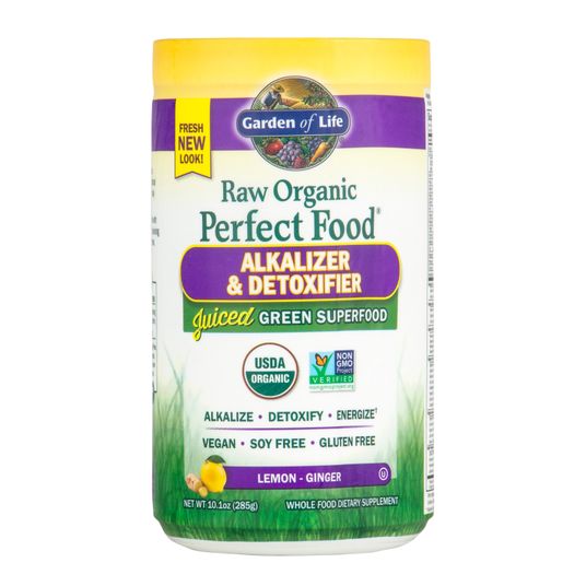 Garden of Life Perfect Food Alkalizer & Detoxifier, Lemon Ginger, Raw