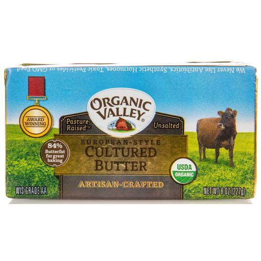 Organic Valley European Style Butter, Unsalted, Organic Azure Standard