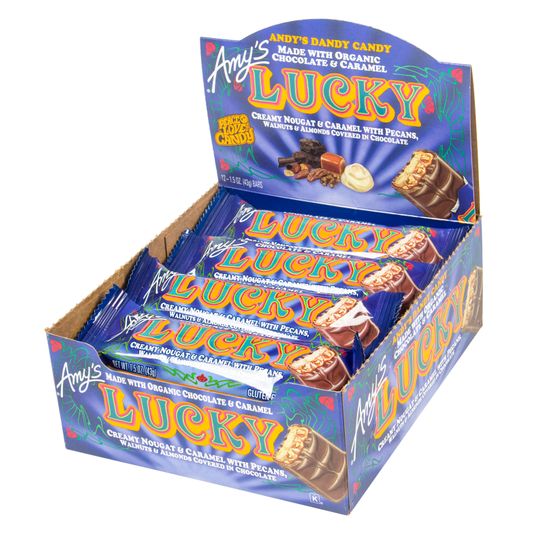 Amy S Lucky Candy Bar Creamy Nougat Caramel Organic Azure Standard