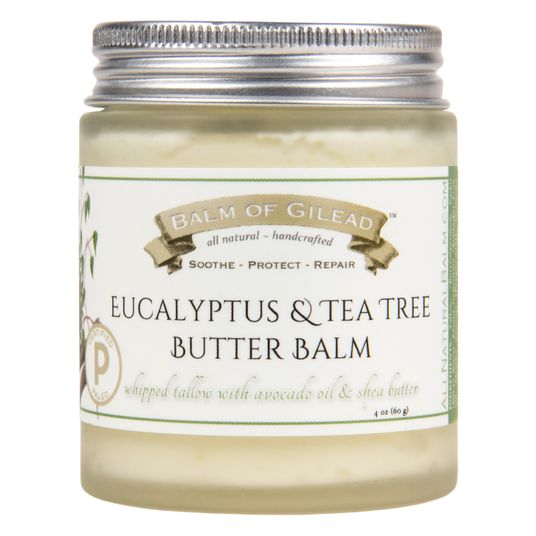 Balm of Gilead Butter Balm, Eucalyptus & Tea Tree, GrassFed Tallow