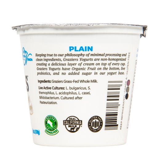 Sierra Nevada Cheese Company Graziers Whole Milk Yogurt Plain Grass Fed Azure Standard