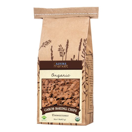 Azure Market Organics Carob Baking Chips, Unsweetened, Organic Azure